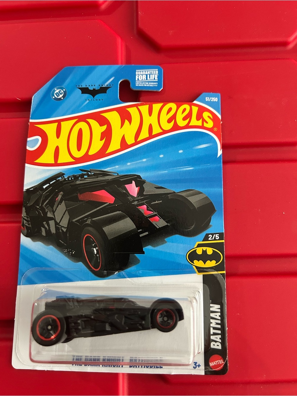 Mattel Hot Wheels Batman Black Die-Cast Car with Red Accents